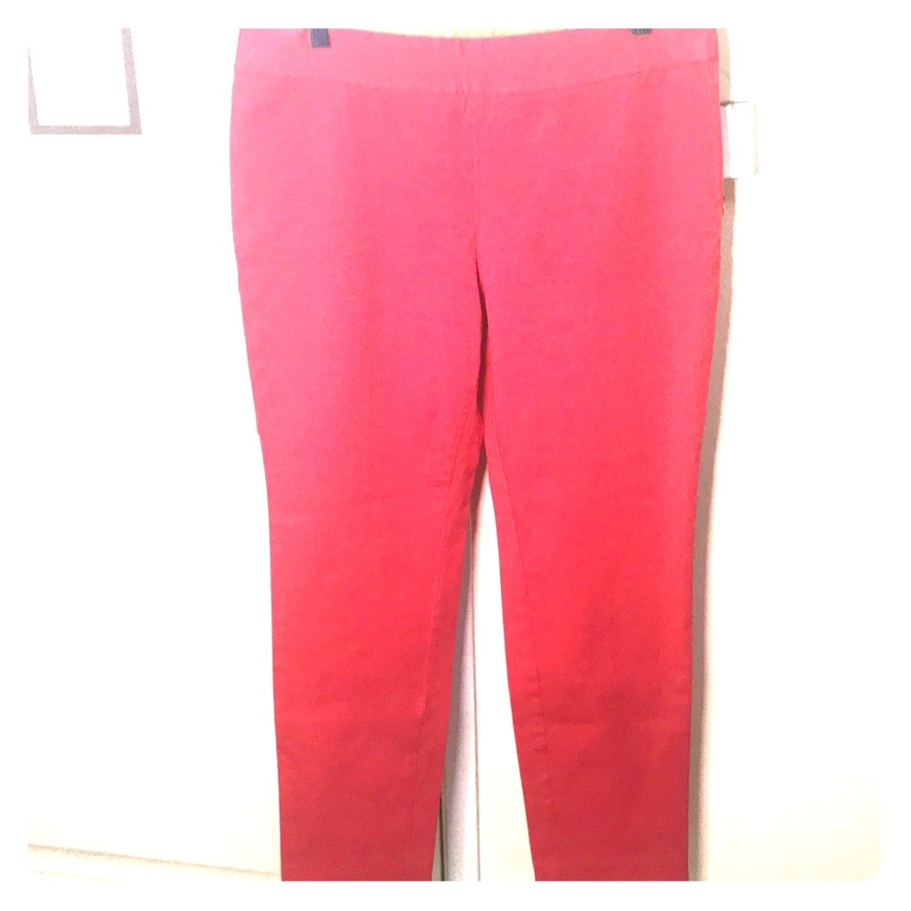 New lands end Coral work pants in coral size 10